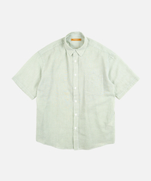 FRIZMWORKS（フリズムワークス）の「OG STRIPE SEERSUCKER HALF SHIRT _ GREEN（シャツ/ブラウス）」
