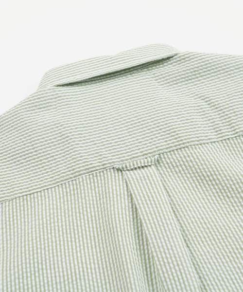 FRIZMWORKS(フリズムワークス)の「OG STRIPE SEERSUCKER HALF SHIRT _ GREEN(シャツ/ブラウス・メンズ・その他・SMALL/MEDIUM/LARGE/X-LARGE)」の6枚目の写真