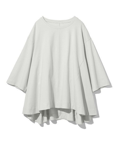 IEDIT(イディット)の「IEDIT 汗じみ軽減加工 ヒラっとフレアーシルエットが華やか 六分袖カットソートップス(Tシャツ/カットソー・レディース・ホワイト系その他/グレー系その他/ブルーグリーン・LL/4L/L/M/3L/S)」の13枚目の写真