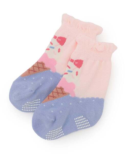 baby cheer(ベイビーチアー)の「アイスソックス(ソックス/靴下・キッズ・オフホワイト/ピンク・15-17cm/13-15cm/11-13cm/9-11cm)」の2枚目の写真