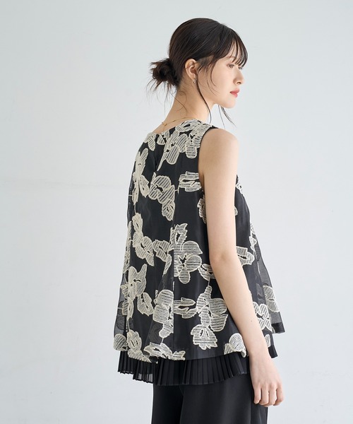 meilmada(メイルマダ)の「フラワー刺繍プリーツブラウス(シャツ/ブラウス・レディース・ブラック/アイボリー・FREE)」の19枚目の写真