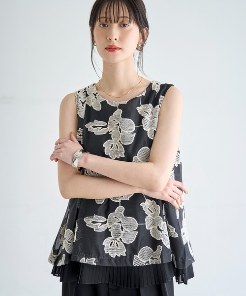 meilmada(メイルマダ)の「フラワー刺繍プリーツブラウス(シャツ/ブラウス・レディース・ブラック/アイボリー・FREE)」の22枚目の写真