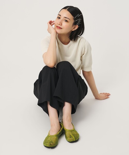 PAES(ペイズ)の「<PAES>メッシュ ストリング フラットシューズ(バレエシューズ・レディース・ライム/シルバー・23cm/25cm/24cm)」の6枚目の写真