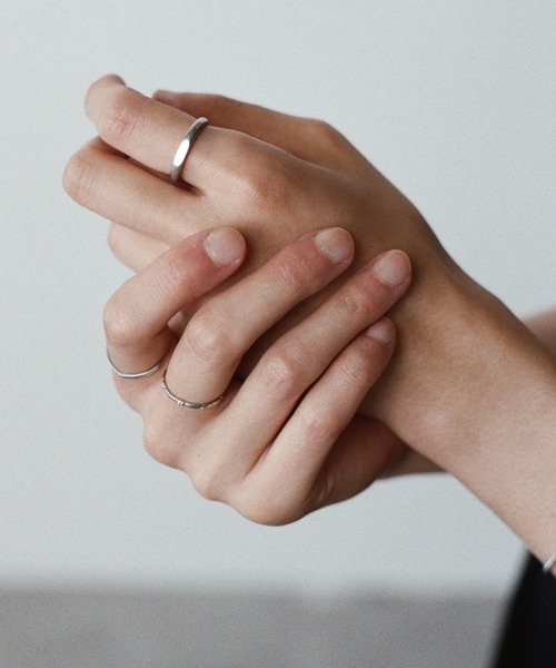 WYM LIDNM（ウィム バイ リドム）の「FINE STACK RINGS (3PCS)（リング・メンズ・シルバー・18号/16号）」の3枚目の写真