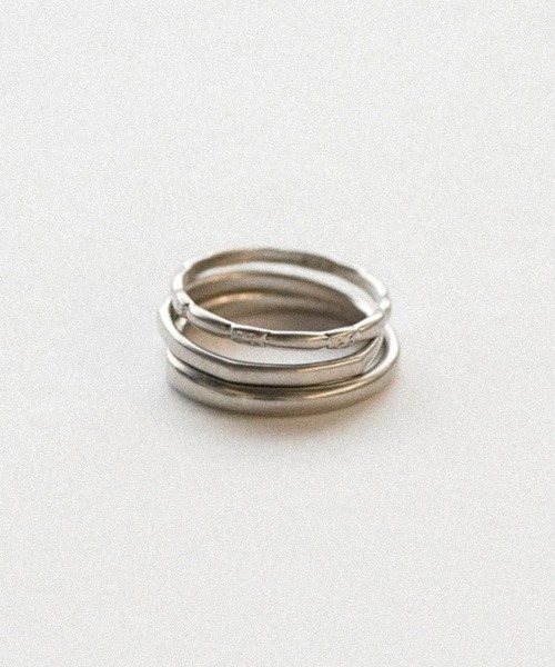 WYM LIDNM（ウィム バイ リドム）の「FINE STACK RINGS (3PCS)（リング・メンズ・シルバー・18号/16号）」の6枚目の写真