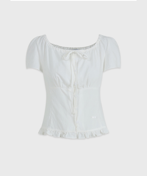 MICANE(ミケーネ)の「メローフリルブラウス(シャツ/ブラウス・レディース・アイボリー/ブラック・XX-LARGE/LARGE/MEDIUM/SMALL/X-LARGE)」の10枚目の写真