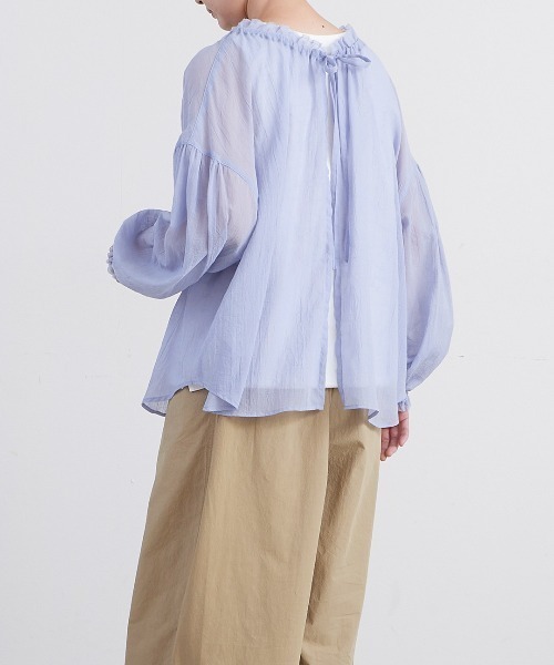 HEAVENLY / ヘブンリー 】 Frillneck 2way Sheer Blouse 2625102 DLI