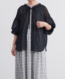 HEAVENLY（ヘブンリー）の「【 HEAVENLY / ヘブンリー 】  Frillneck 2way Sheer Blouse　2625102　DLI（シャツ/ブラウス）」