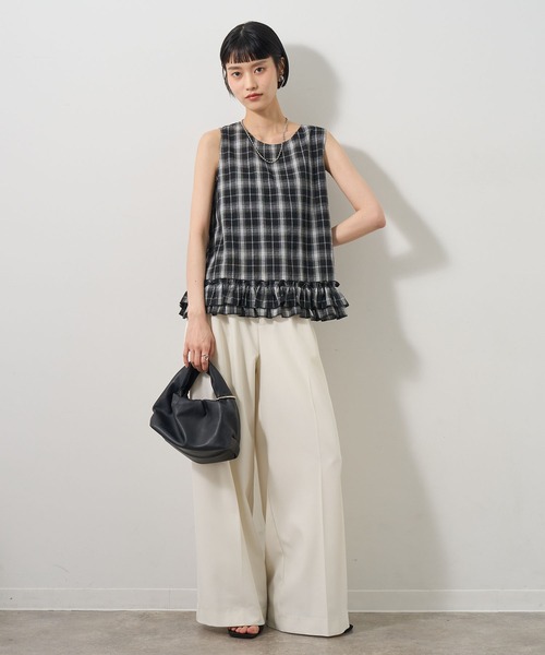 NOGLE(ノグル)の「【NOGLE/ノグル】チェックフリルトップス(その他トップス・レディース・ホワイト/ブラック/ブラウン・FREE)」の20枚目の写真
