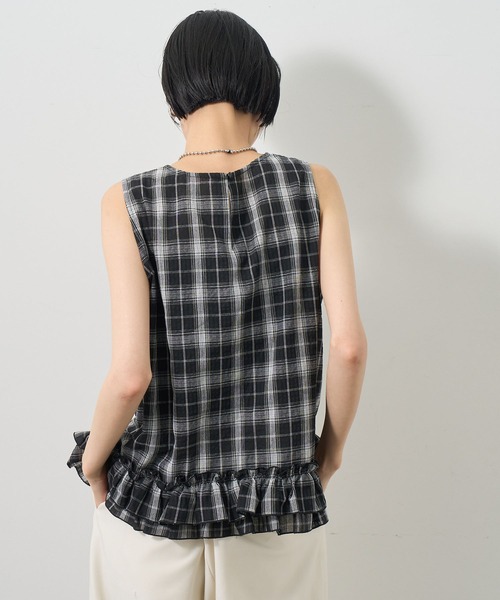 NOGLE(ノグル)の「【NOGLE/ノグル】チェックフリルトップス(その他トップス・レディース・ホワイト/ブラック/ブラウン・FREE)」の18枚目の写真