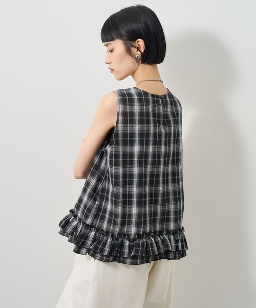 NOGLE(ノグル)の「【NOGLE/ノグル】チェックフリルトップス(その他トップス・レディース・ホワイト/ブラック/ブラウン・FREE)」の17枚目の写真