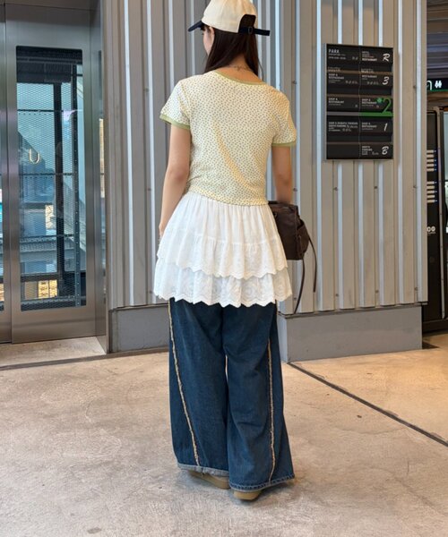 w closet（ダブルクローゼット）の「スカラップレーススカパン（その他パンツ・レディース・ブラック/オフホワイト・FREE）」の7枚目の写真