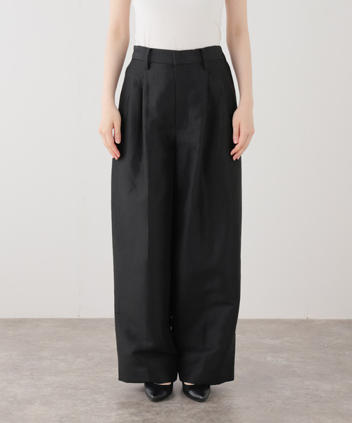 journal standard L'essage(ジャーナルスタンダードレサージュ)の「《セットアップ可》LINOワイドパンツ(スラックス・レディース・ブラック/アイボリー・36/38)」の6枚目の写真
