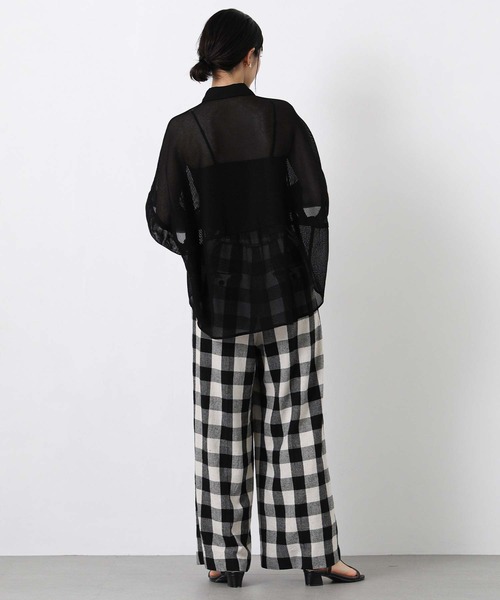 Gready Brilliant（グレディブリリアン）の「リネンブロックチェックワイド（その他パンツ・レディース・ブラック×ベージュ・38/36）」の18枚目の写真