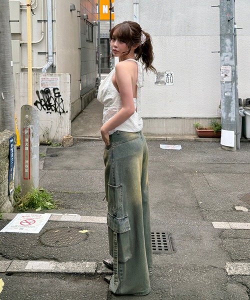 RAY CASSIN(レイカズン)の「【チェック / レース】ホルタータイトップス(シャツ/ブラウス・レディース・ブラック系その他2/ホワイト系その他2/ブルー系その他3/ベージュ系その他3・FREE)」の10枚目の写真