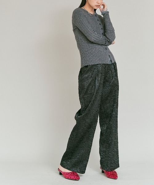 W:Huku(フーク)の「【W:Huku / ブライトジャカードシリーズ】コクーン シルエット パンツ(その他パンツ・レディース・チャコール/ブラック/ブラウン系その他・FREE)」の14枚目の写真