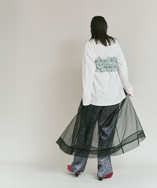 W:Huku(フーク)の「【W:Huku / ブライトジャカードシリーズ】コクーン シルエット パンツ(その他パンツ・レディース・チャコール/ブラック/ブラウン系その他・FREE)」の7枚目の写真