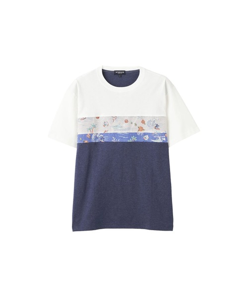 McGREGOR（マックレガー）の「ベアプリント柄布帛切り替えＴシャツ（Tシャツ/カットソー・メンズ・グリーン/チャコール/アイボリー・L/M/XL）」の15枚目の写真