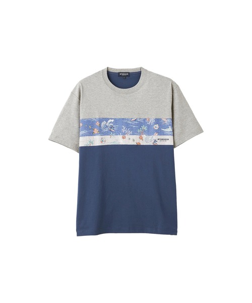 McGREGOR（マックレガー）の「ベアプリント柄布帛切り替えＴシャツ（Tシャツ/カットソー・メンズ・グリーン/チャコール/アイボリー・L/M/XL）」の16枚目の写真