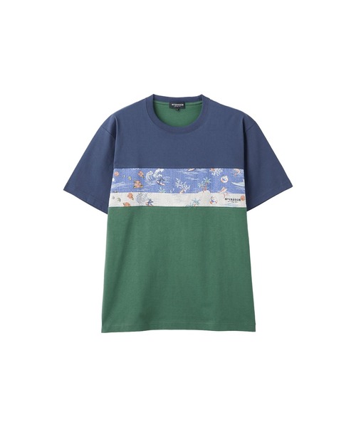 McGREGOR（マックレガー）の「ベアプリント柄布帛切り替えＴシャツ（Tシャツ/カットソー・メンズ・グリーン/チャコール/アイボリー・L/M/XL）」の17枚目の写真
