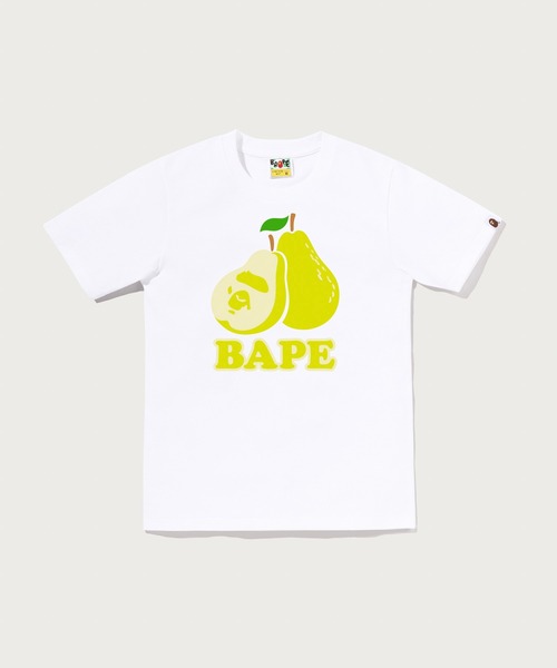 A BATHING APE(アベイシングエイプ)の「BAPE PEAR TEE(Tシャツ/カットソー・レディース・ホワイト/ブラック・SMALL/X-SMALL/MEDIUM)」の1枚目の写真