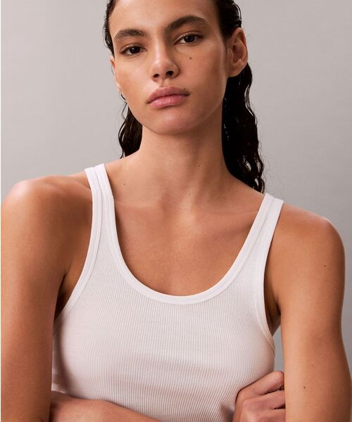 Calvin Klein(カルバン・クライン)の「タンクトップ(タンクトップ・レディース・ホワイト/ブラック・M/XS/S)」の6枚目の写真