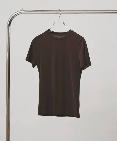 TODAYFUL(トゥデイフル)の「【TODAYFUL/トゥデイフル】Soft Mesh T-shirts/ソフトメッシュTシャツ(Tシャツ/カットソー・レディース・ダークブラウン/ミント/キナリ・FREE)」の6枚目の写真