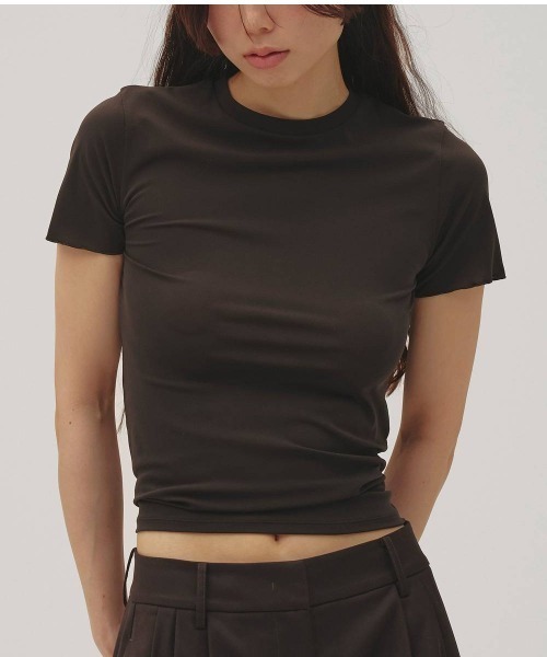TODAYFUL(トゥデイフル)の「【TODAYFUL/トゥデイフル】Soft Mesh T-shirts/ソフトメッシュTシャツ(Tシャツ/カットソー・レディース・ダークブラウン/ミント/キナリ・FREE)」の5枚目の写真