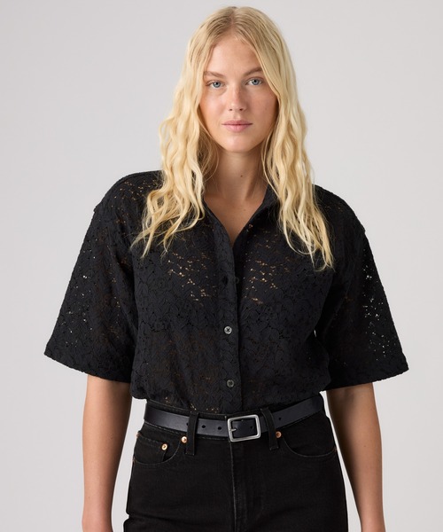 Levi's（リーバイス）の「Levi's/リーバイス ハーリー ショートスリーブ レースシャツ（シャツ/ブラウス・レディース・ブラック・M/XS/S）」の3枚目の写真