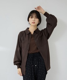 【Free Nature/フリーネイチャー】シアー袖リブシャツ