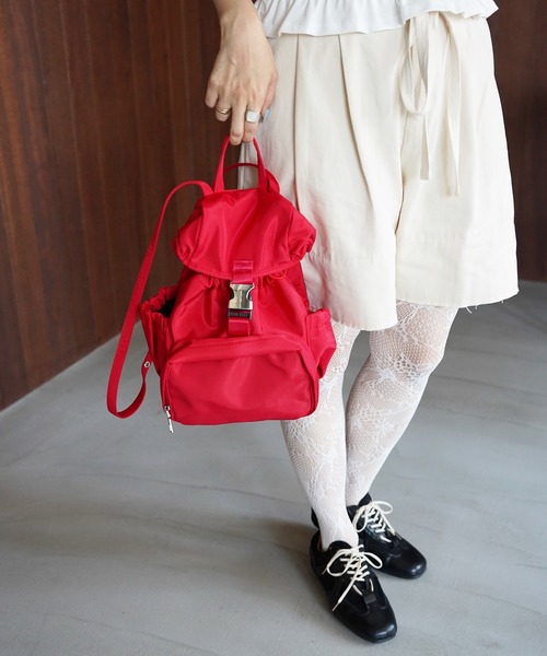 SANSeLF(サンセルフ)の「【SANSeLF】コンパクトマルチポケットリュック saa26s132(バックパック/リュック・レディース・レッド/カーキ・FREE)」の18枚目の写真