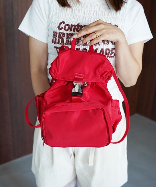 SANSeLF(サンセルフ)の「【SANSeLF】コンパクトマルチポケットリュック saa26s132(バックパック/リュック・レディース・レッド/カーキ・FREE)」の19枚目の写真