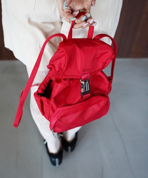 SANSeLF(サンセルフ)の「【SANSeLF】コンパクトマルチポケットリュック saa26s132(バックパック/リュック・レディース・レッド/カーキ・FREE)」の20枚目の写真