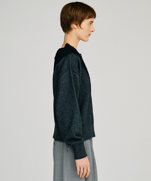 PRANK PROJECT（プランクプロジェクト）の「【2026Autumn Pre-Order】Vネックレースニット / V-Neck Lace Knit（ニット/セーター・レディース・ブルー/ブラック/チャコールグレー・FREE）」の16枚目の写真