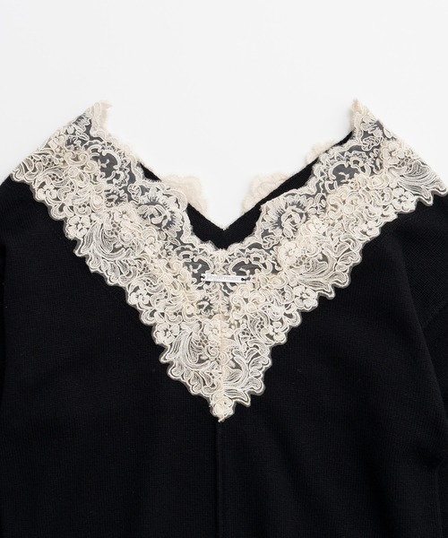 PRANK PROJECT（プランクプロジェクト）の「【2026Autumn Pre-Order】Vネックレースニット / V-Neck Lace Knit（ニット/セーター・レディース・ブルー/ブラック/チャコールグレー・FREE）」の20枚目の写真