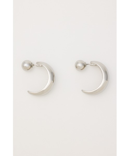 MOUSSY(マウジー)の「【26年AW新作】CHUNK HALF MOON ピアス(ピアス(両耳用)・レディース・シルバー/ゴールド・FREE)」の4枚目の写真