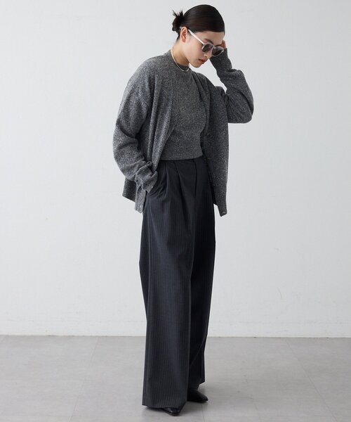 THE PAUSE(ザ ポーズ)の「【THE PAUSE】ストライプタックパンツ(その他パンツ・レディース・チャコールグレー/ネイビー・38/36)」の8枚目の写真