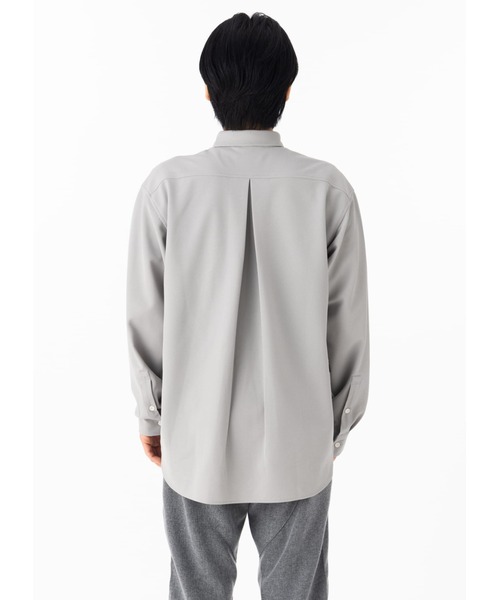 narifuri(ナリフリ)の「ベーシック鹿の子シャツ(シャツ/ブラウス・メンズ・ネイビー/グレイッシュベージュ・SMALL/X-LARGE/MEDIUM/LARGE)」の4枚目の写真