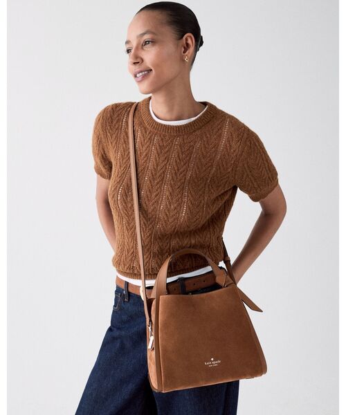kate spade new york（ケイトスペード ニューヨーク）の「ノット スエード コンバーチブル キャリーオール（ショルダーバッグ・レディース・ブラウン・ONESIZE）」の3枚目の写真