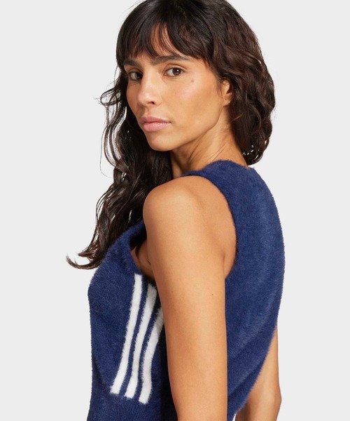 adidas(アディダス)の「フラッフィー ニットベスト / アディダスオリジナルス adidas Originals(ベスト・レディース・ブルー・XX-LARGE/LARGE/MEDIUM/SMALL/X-LARGE/X-SMALL)」の3枚目の写真
