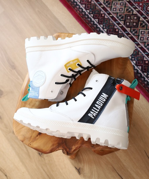 PALLADIUM（パラディウム）の「PAMPA HI OUTZIP OVERLAB ハイカットスニーカー（スニーカー・メンズ・ホワイト/ベージュ/カーキ・22.5cm/26.5cm/26cm/27.5cm/27cm/28cm/23.5cm/23cm/24.5cm/24cm/25.5cm/25cm）」の20枚目の写真