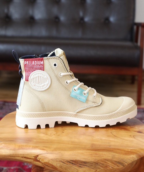 PALLADIUM（パラディウム）の「PAMPA HI OUTZIP OVERLAB ハイカットスニーカー（スニーカー・メンズ・ホワイト/ベージュ/カーキ・22.5cm/26.5cm/26cm/27.5cm/27cm/28cm/23.5cm/23cm/24.5cm/24cm/25.5cm/25cm）」の17枚目の写真