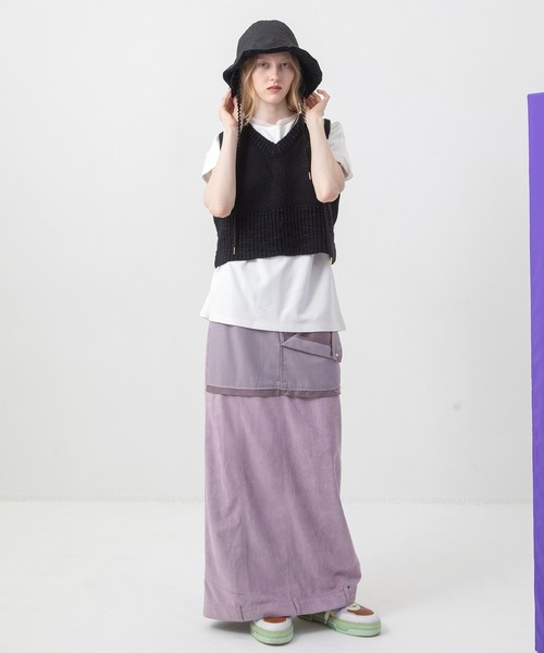 AULA AILA(アウラアイラ)の「2WAYニットベスト(ベスト・レディース・ブラウン/ブラック/グレー・0)」の19枚目の写真
