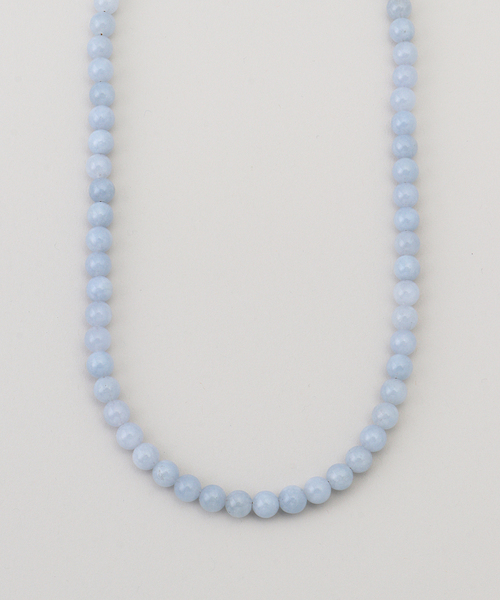 SHASHI(シャシ)の「SHASHI/シャシ ブルーアゲートネックレス(ネックレス・レディース・スカイブルー・FREE)」の1枚目の写真