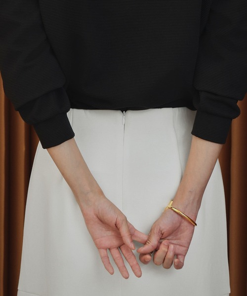 ELFRANK(エルフランク)の「【2026AW】【S~Lサイズ展開】ダンボールマーメイドフレアロングスカート 洗える(スカート・レディース・ブラック/オフホワイト・L/M/S)」の11枚目の写真