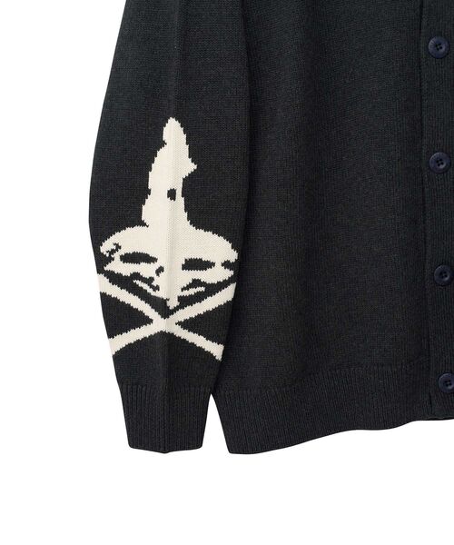 HYSTERIC GLAMOUR(ヒステリックグラマー)の「HYSTERIC WOMAN編込 カーディガン(カーディガン/ボレロ・メンズ・イエロー/トップグレー/ブラック・MEDIUM/SMALL/X-LARGE/LARGE)」の7枚目の写真
