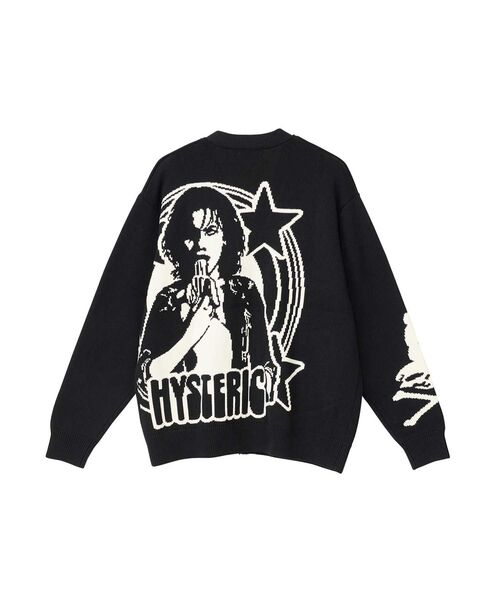 HYSTERIC GLAMOUR(ヒステリックグラマー)の「HYSTERIC WOMAN編込 カーディガン(カーディガン/ボレロ・メンズ・イエロー/トップグレー/ブラック・MEDIUM/SMALL/X-LARGE/LARGE)」の8枚目の写真