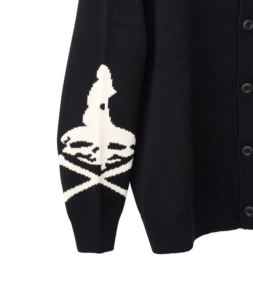 HYSTERIC GLAMOUR(ヒステリックグラマー)の「HYSTERIC WOMAN編込 カーディガン(カーディガン/ボレロ・メンズ・イエロー/トップグレー/ブラック・MEDIUM/SMALL/X-LARGE/LARGE)」の9枚目の写真