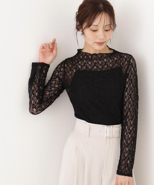 PROPORTION BODY DRESSING(プロポーションボディドレッシング)の「カットレーストップス / 1216260903(Tシャツ/カットソー・レディース・ホワイト系その他/ブラック・FREE)」の19枚目の写真