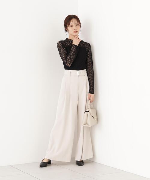 PROPORTION BODY DRESSING(プロポーションボディドレッシング)の「カットレーストップス / 1216260903(Tシャツ/カットソー・レディース・ホワイト系その他/ブラック・FREE)」の3枚目の写真